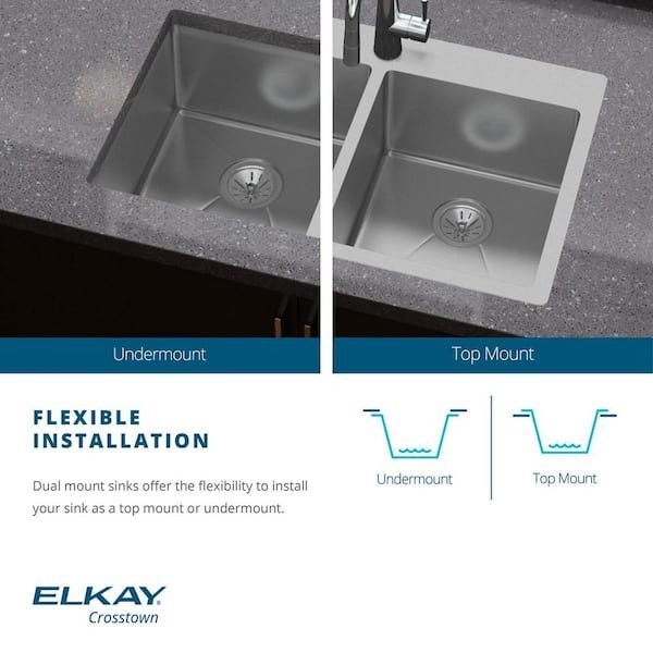 Elkay 15 in. Drop-In/Undermount Single Bowl 20-Gauge Stainless Steel Sink Only gallery