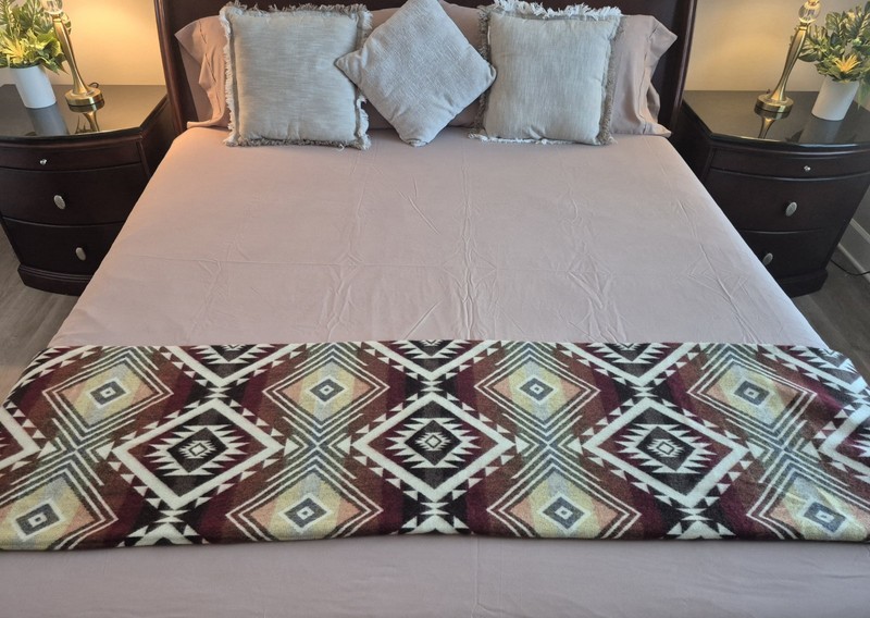 EXTRA LARGE, REVERSIBLE, ALPACA WOOL,MULTICOLOR BLANKET ECUADOR 74,8x91,33 in gallery