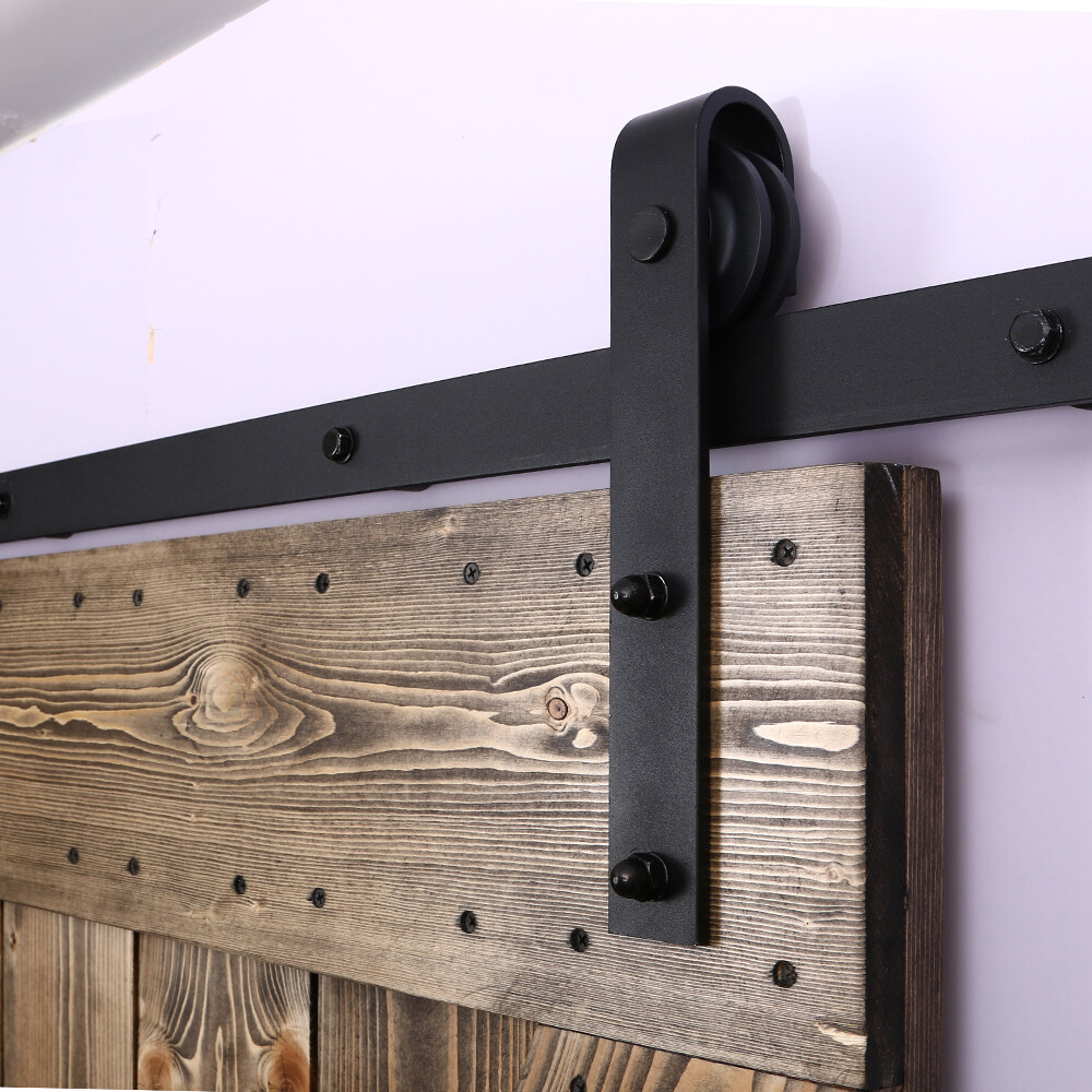 CCJH 4FT-20FT Sliding Barn Door Hardware Track Kit For Single/Double/Bypass Door gallery