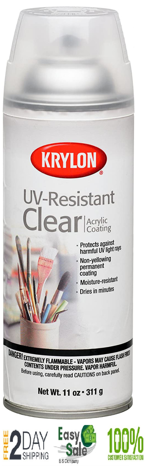 Uv-Resistant Acrylic Coating Aerosol Spray Clear Gloss New gallery