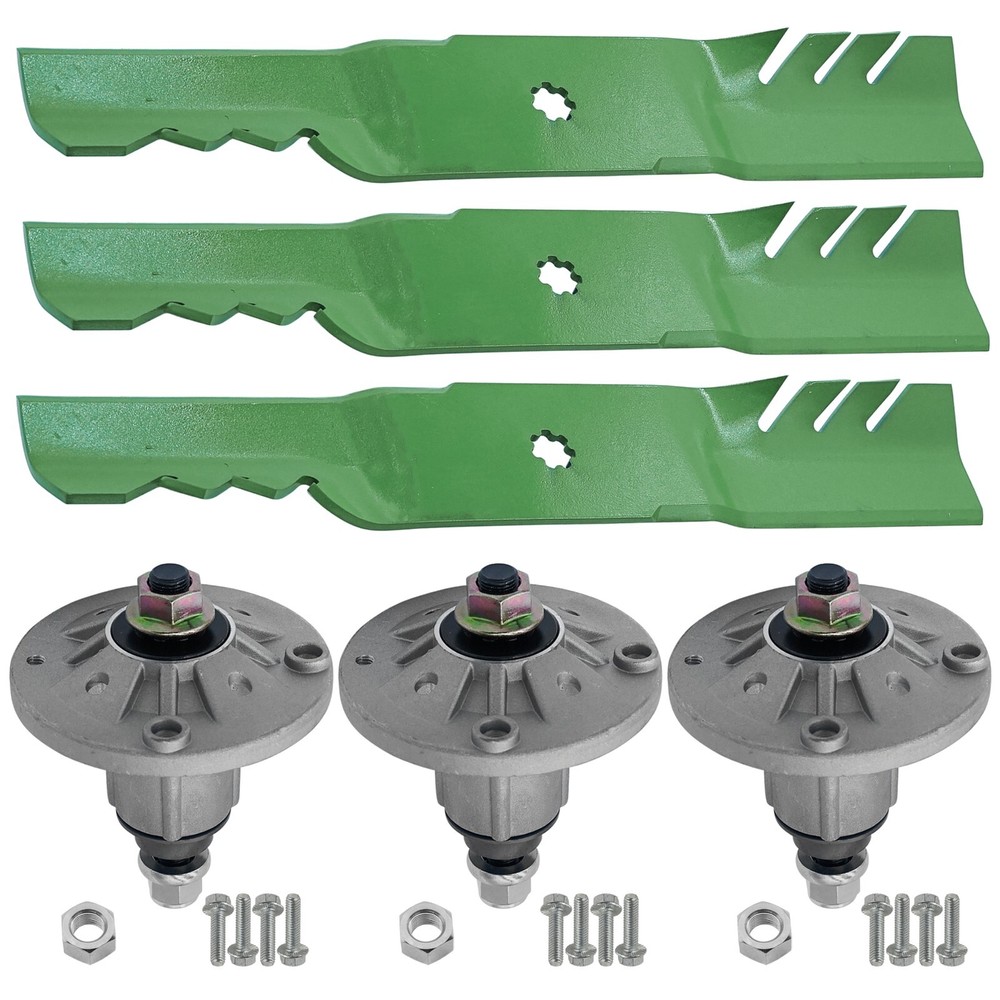 Caltric Deck Spindle & Blade For John Deere E180 S180 LA150 LA175 54"