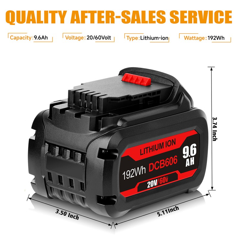 4pack 9.0Ah For DEWALT FLEXVOLT 20V/60V MAX Lithium Battery DCB609 DCB612 DCB606 gallery