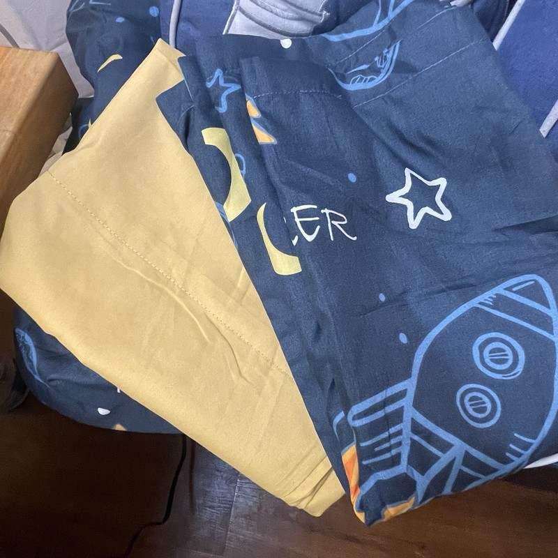 Sleep Zone Full/Queen Bedding & Room 13 Pc Kid SPACE GALAXY PLANETS STARS PreOwn gallery