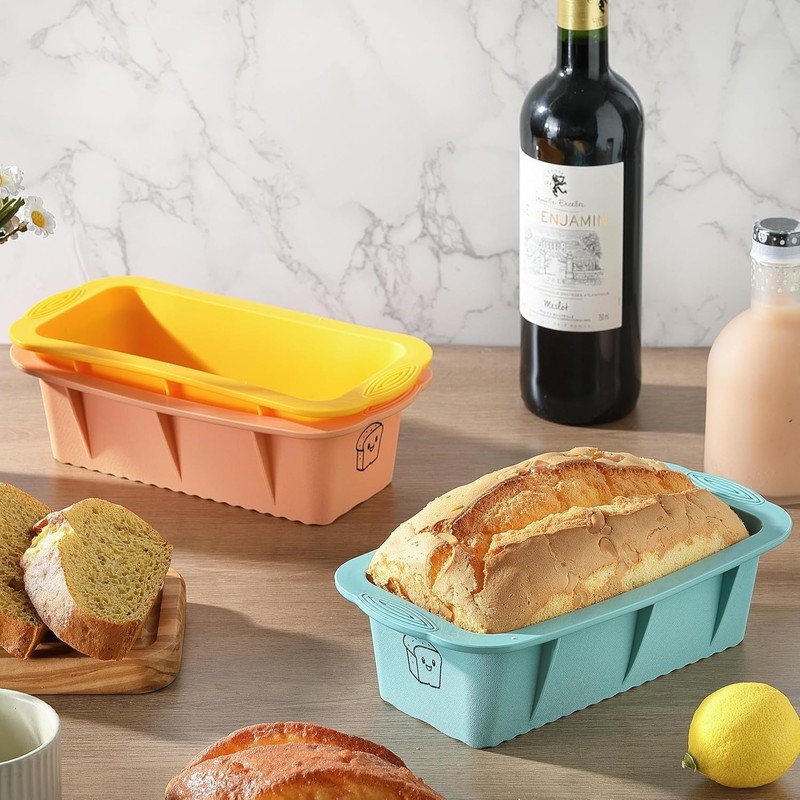 3PCS Silicone Bread Loaf Pan: Non-Stick, Easy Release, Dishwasher Safe gallery