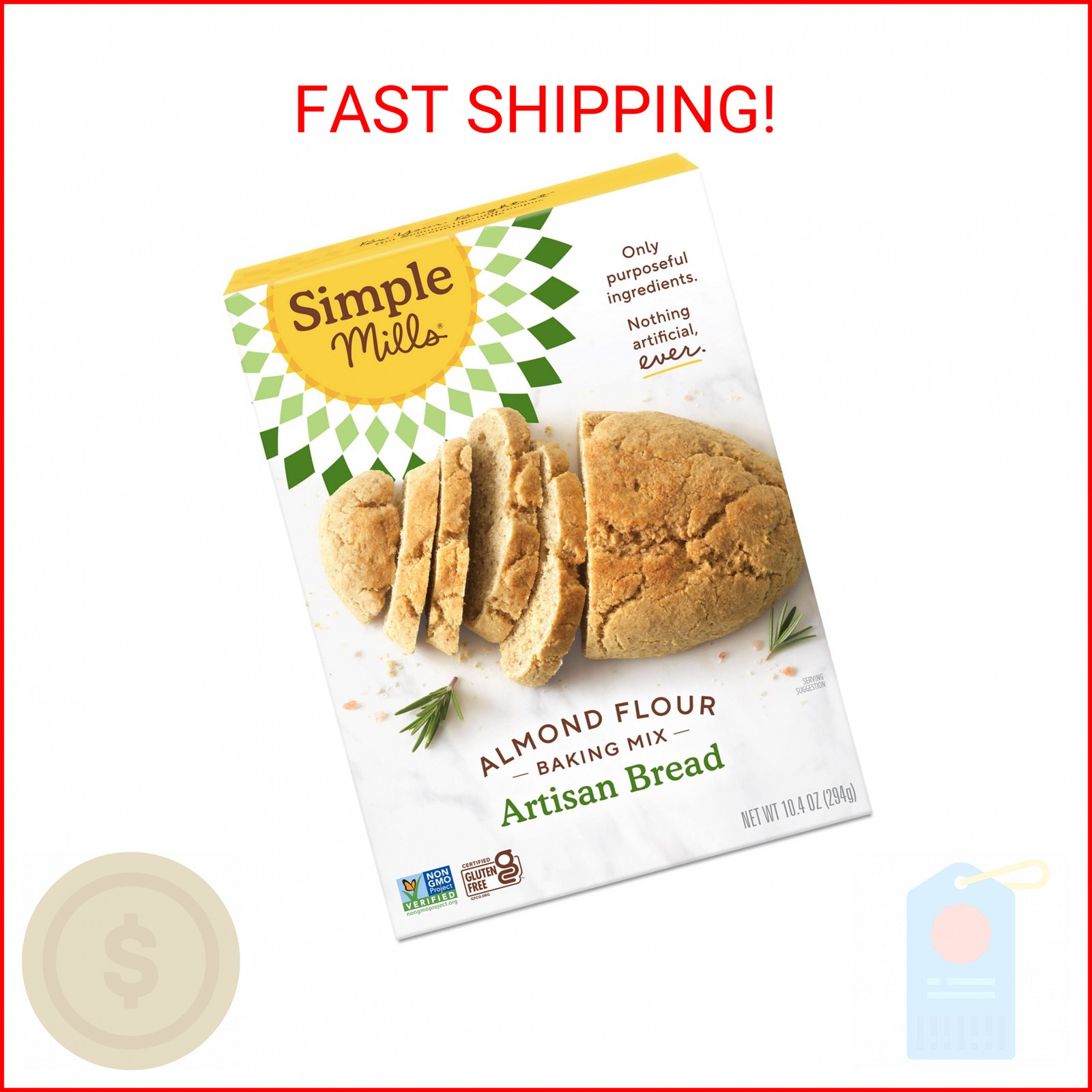 Simple Mills Almond Flour Baking Mix, Artisan Bread Mix - Gluten Free, Plant Bas gallery