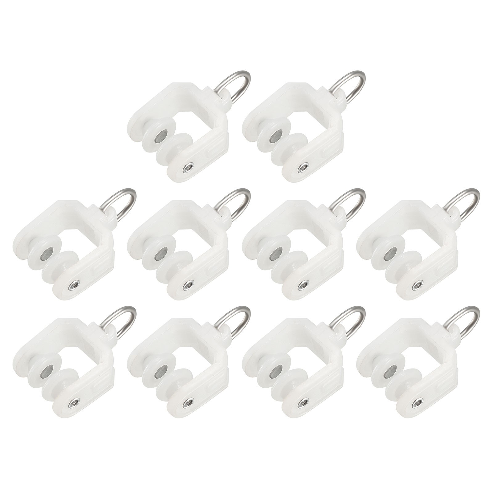 Curtain Track Rollers (9mm/0.35") 50Pcs, Plastic Twin Wheeled Carriers gallery