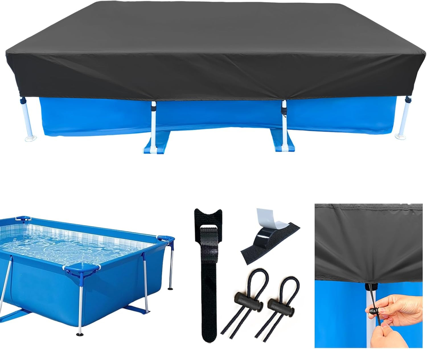 118X79 Inch Rectangular Pool Cover 10 X 6 Rectangle Pool Cover 9.8' Pool Cover 9 gallery