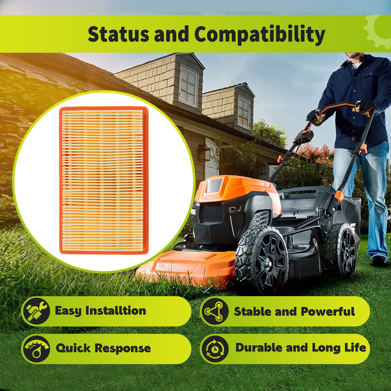 2pcs Air Filter For Kohler XT149 XT173 XT650 XT675 XT775 XT800 XT-6 XT-7 Engine gallery