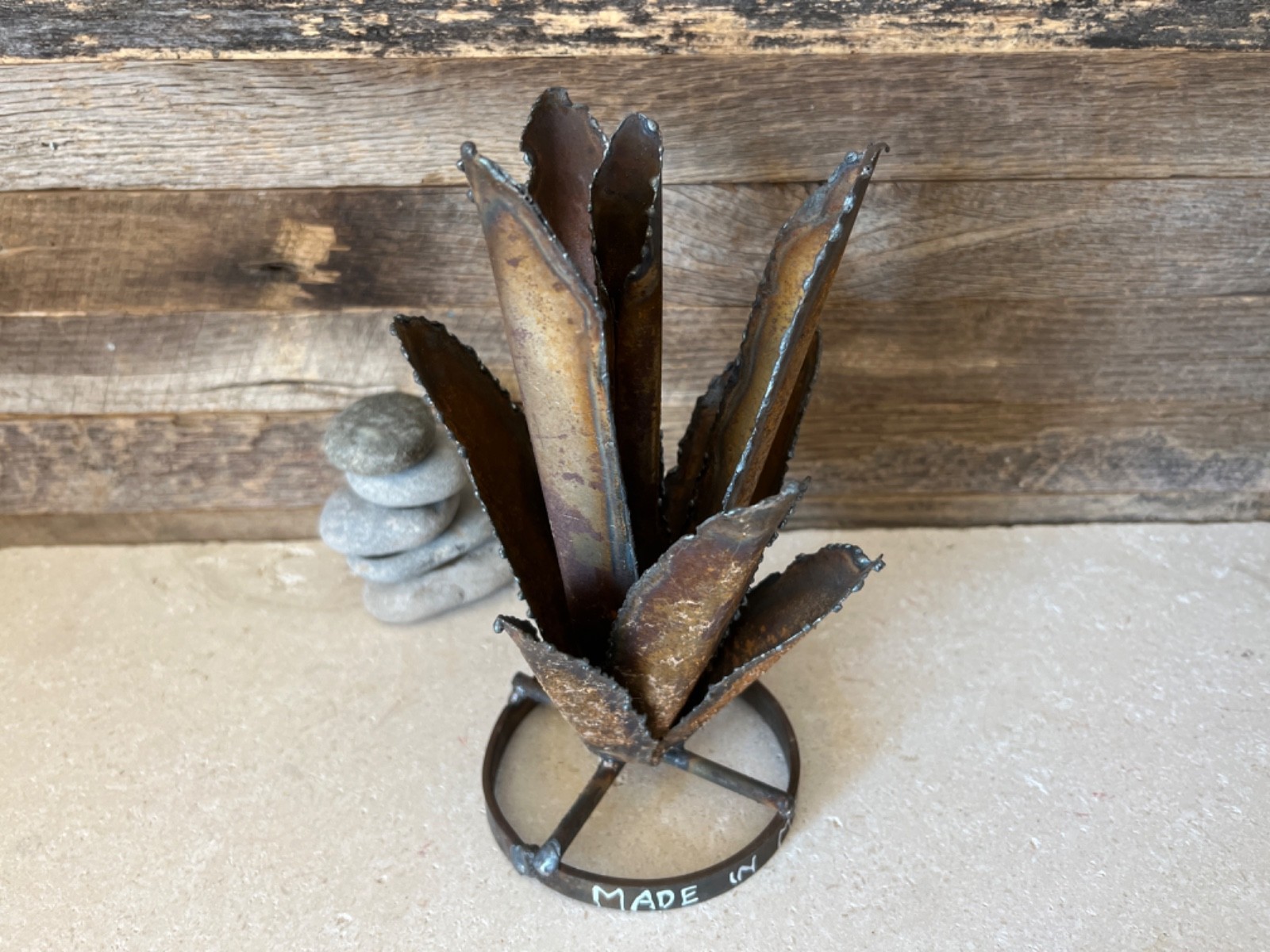 Handcrafted Rustic TINY Metal Agave Metal Yard Art Metal Cactus Rustic Agave gallery