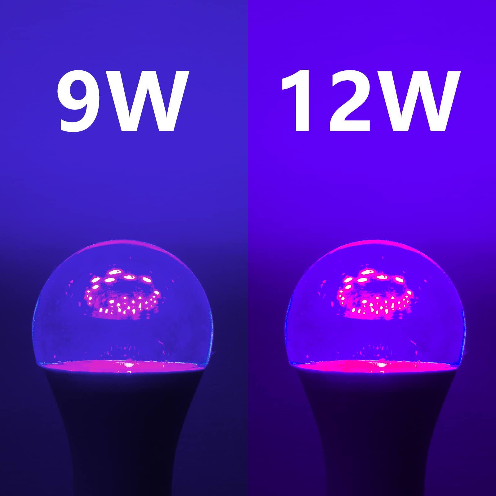 LED Black Light Bulb,9W(75Watt Equivalent) A19 UV Blacklight Bulb,120V,UVA Le... gallery