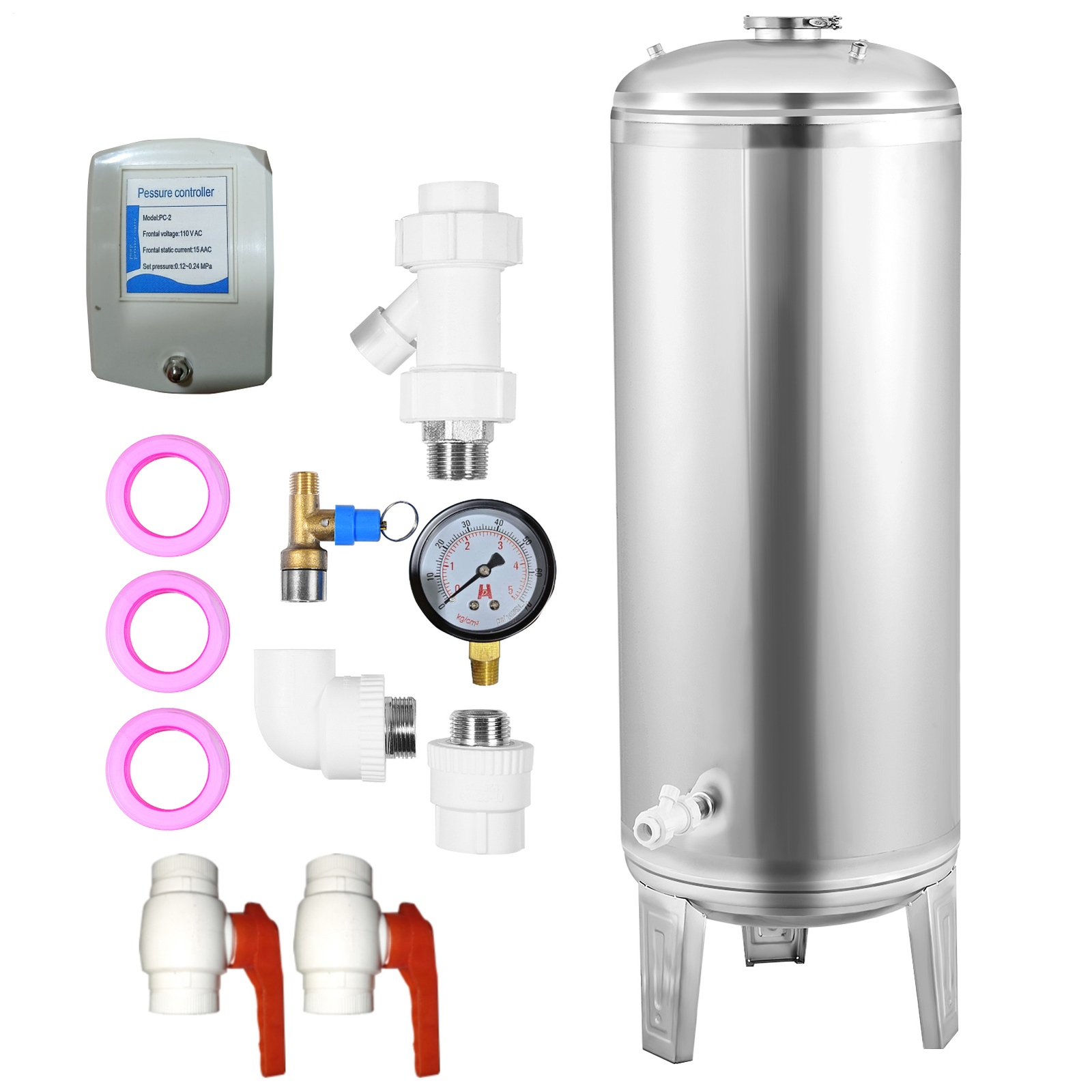 66 Gal Pressurized Well Tank Stainless Steel Water Pressure Tank For Well gallery