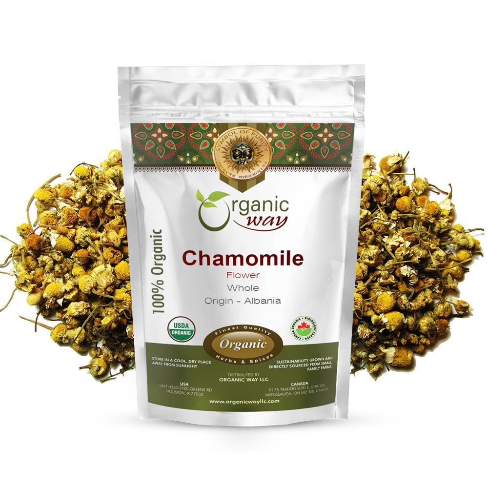 Organic Way Chamomile Flower Whole - Organic, Kosher & USDA Certified gallery