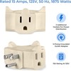 Power Extender T-Shaped Adapter with 15 Amps 125V 50Hz Watts 3 Outlet AdapterNEW gallery