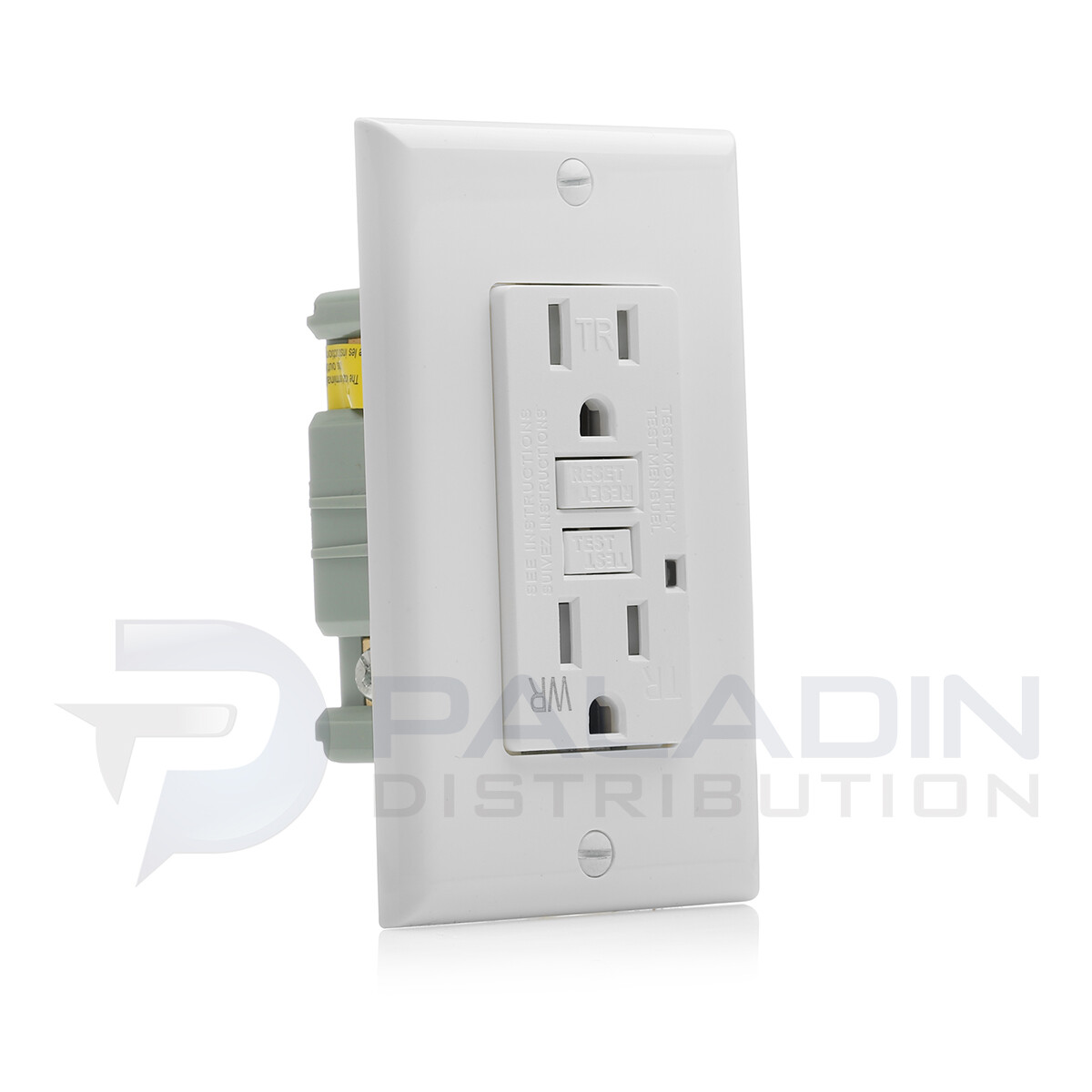 (10 Pack) 15A GFCI Outlet UL Listed - Weather / Tamper Resistant WR TR - White gallery