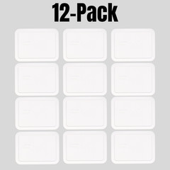 Pyrex 6 Cup 1.5L White Rectangle Replacement Cover 7211-PC Bulk Lot 12 Pack NEW!