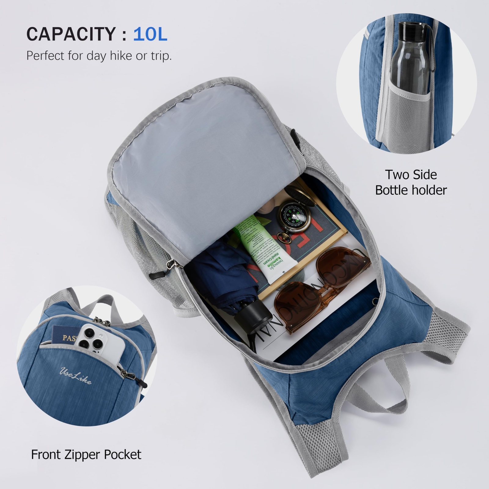 10L Small Hiking Backpack Travel Daypack Lightweight Packable Back Pack for W... 5