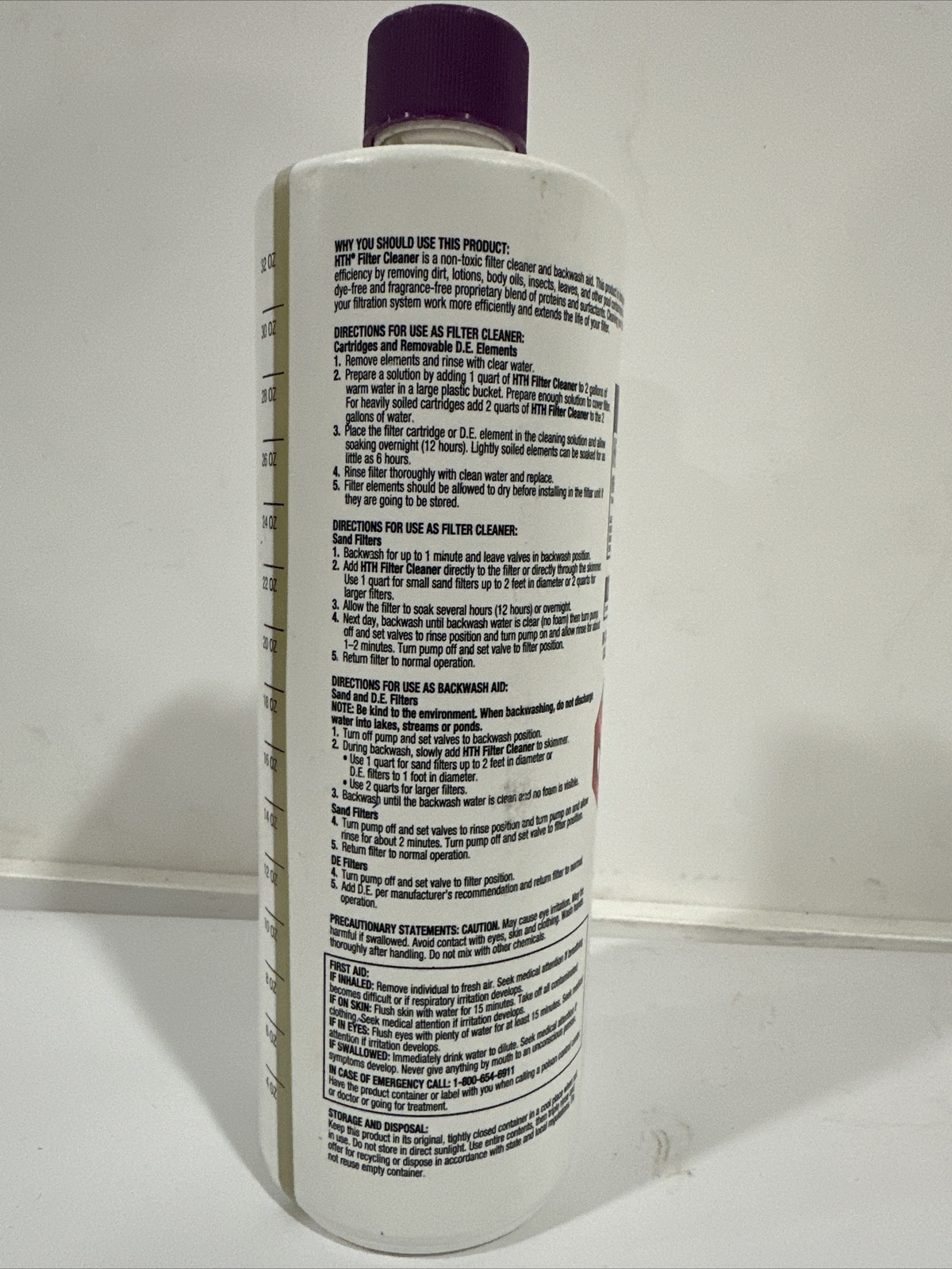 HTH Filter Cleaner Balancer for Swimming Pool and Spa - 1qt gallery