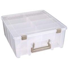 Super Satchel Double Deep Compartment Box Art Storage With 8 Removable Compartme
