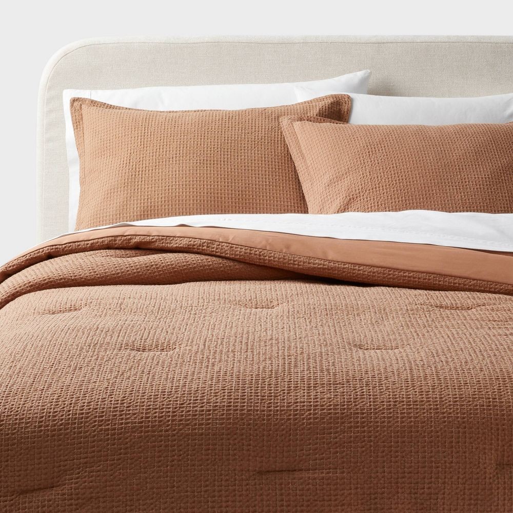 Washed Waffle Weave Comforter and Sham Set - Threshold gallery