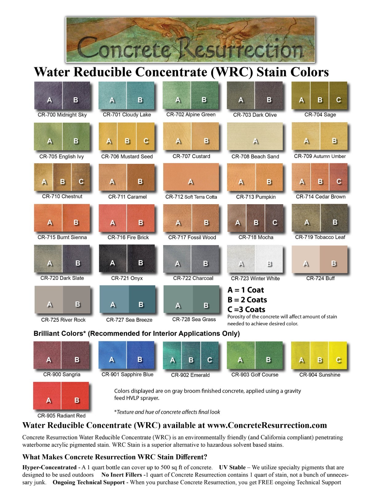 Concrete Stain Concentrate, Add Water, Eco-Friendly Semi-Transparent 34 Colors gallery