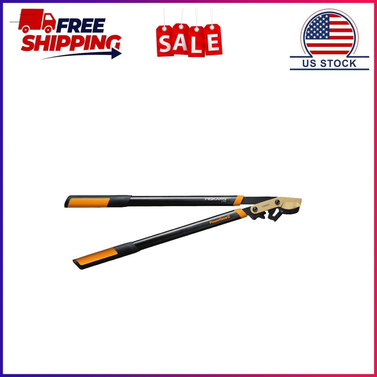 Fiskars PowerGear2 Titanium Tree Trimming Lopper 32" Long 3.9 lbs., 2" Cut Capac gallery