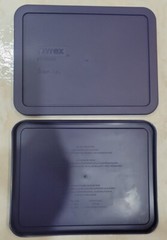Pyrex 7211-PC Blue Rectangle Plastic Food Storage Replacement Lid (2-Pack)