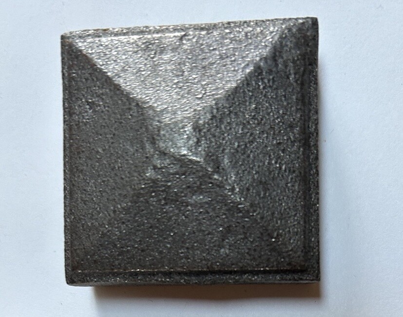 2" x 2" Metal Pyramid Post Cap for Metal Posts - Silver gallery