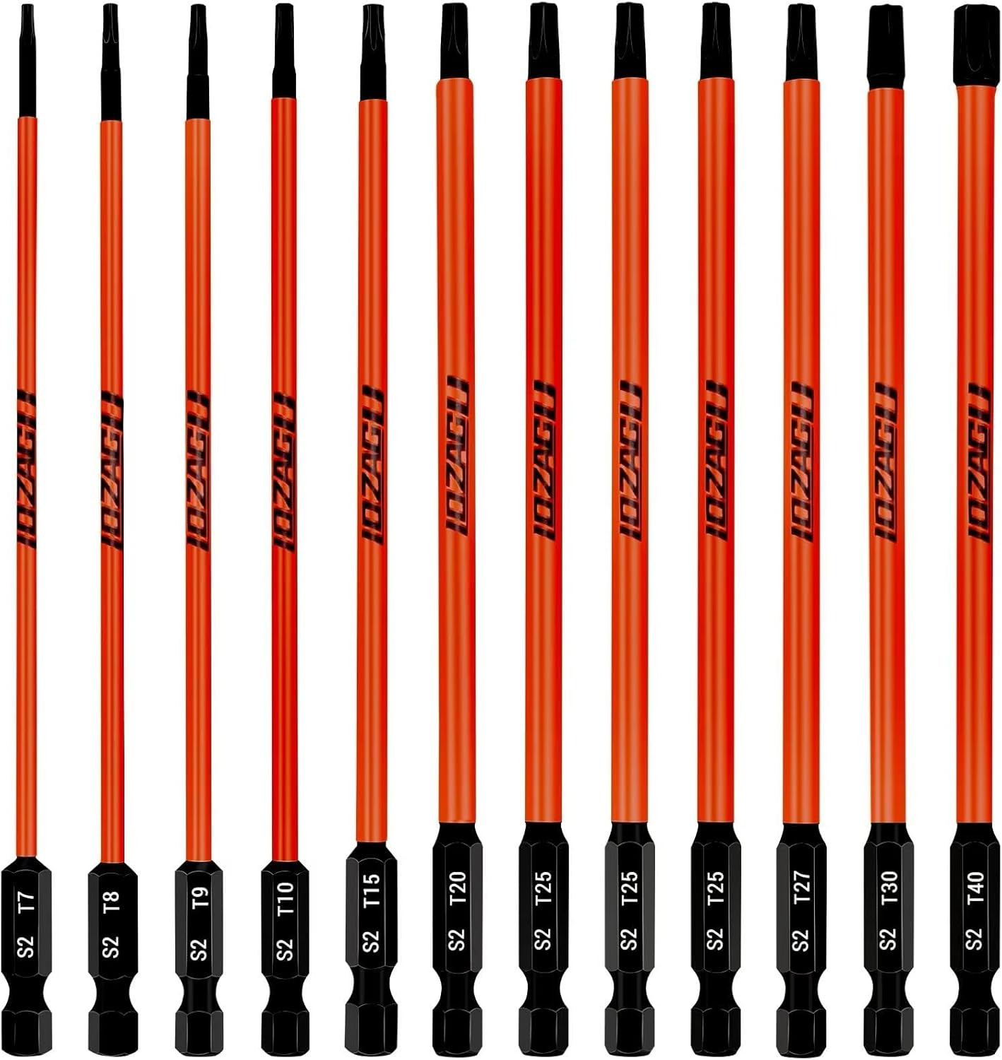 12Pcs Long Torx Bit Set 6-Inch (152Mm), T7 to T40, Magnetic Security Tamper Pro gallery