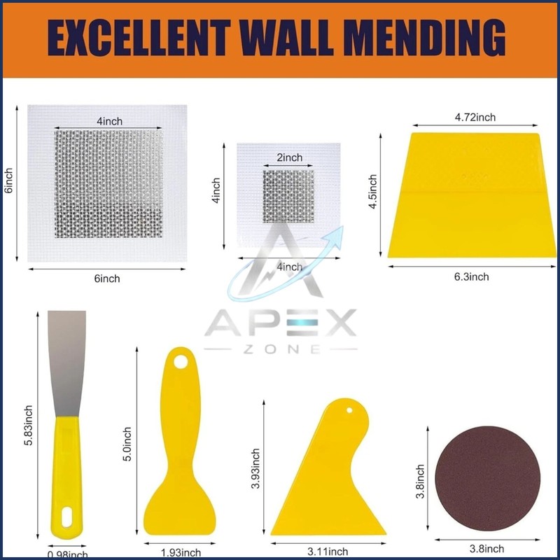 Drywall Repair Kit Wall Hole Patch Spackle Putty 8.5oz w Scraper Quick Fix gallery