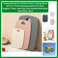 Versatile 3-Piece Cutting Board Set in Elegant Pink – BPA-Free & Easy to Clean