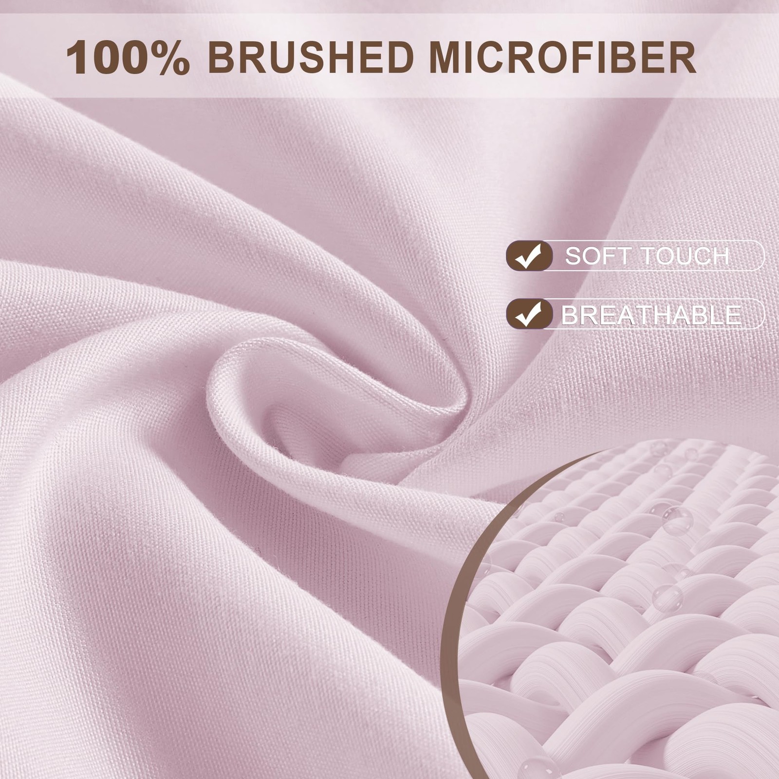 Full Fitted Sheet - Hotel Quality Fitted Sheet - Ultra Soft & Breathable - Br... gallery