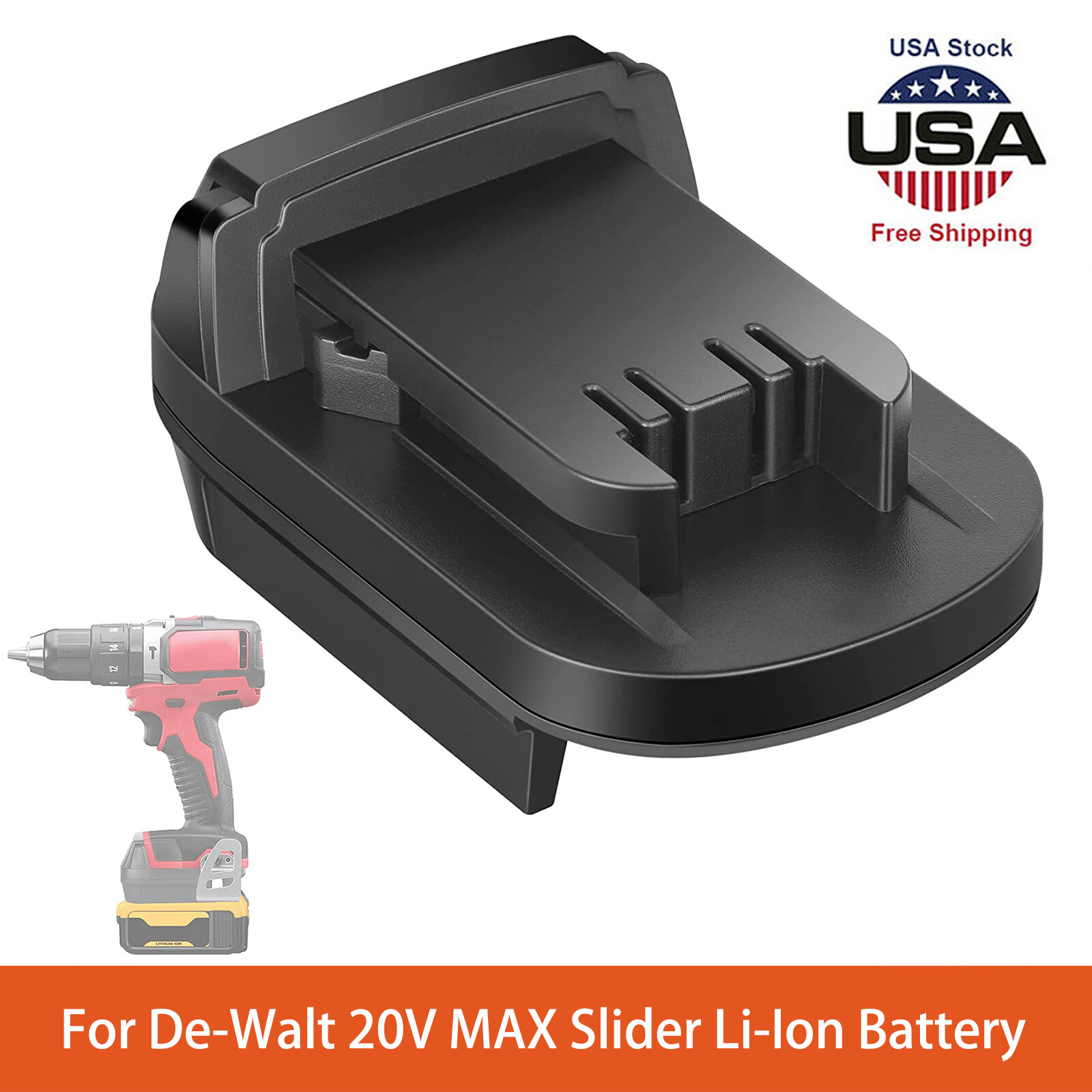 Battery Adapter for De walt 20V Li-Ion Batteries Convert to Milwaukee 18V Tools gallery