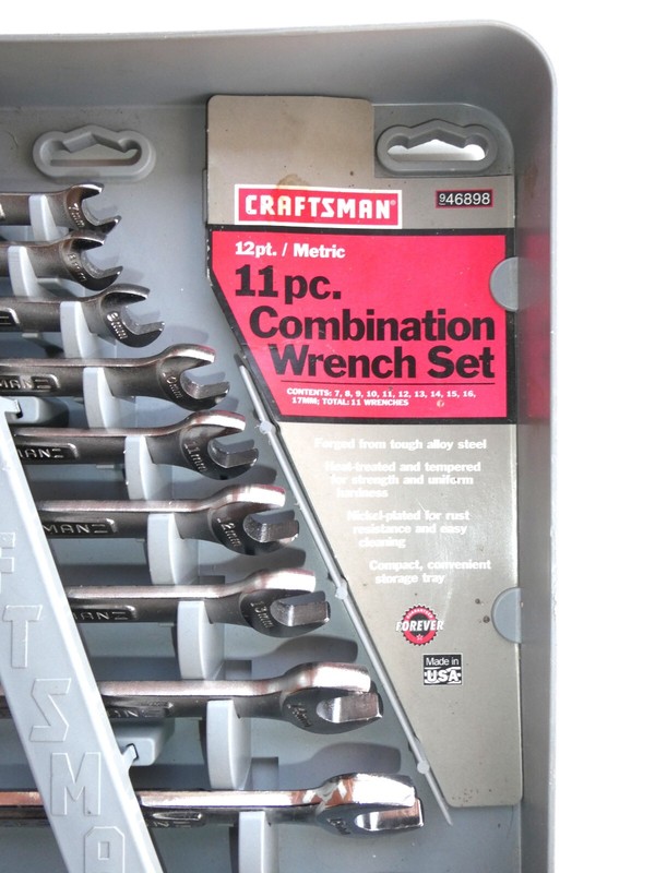 Craftsman 11 Pc Metric Combination Wrench Set 7mm - 17mm 12 PT Made In USA Tool gallery