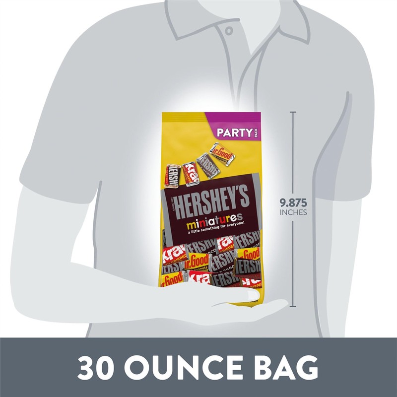 HERSHEY'S Miniatures Assorted Chocolate Candy Party Pack, 30 oz gallery