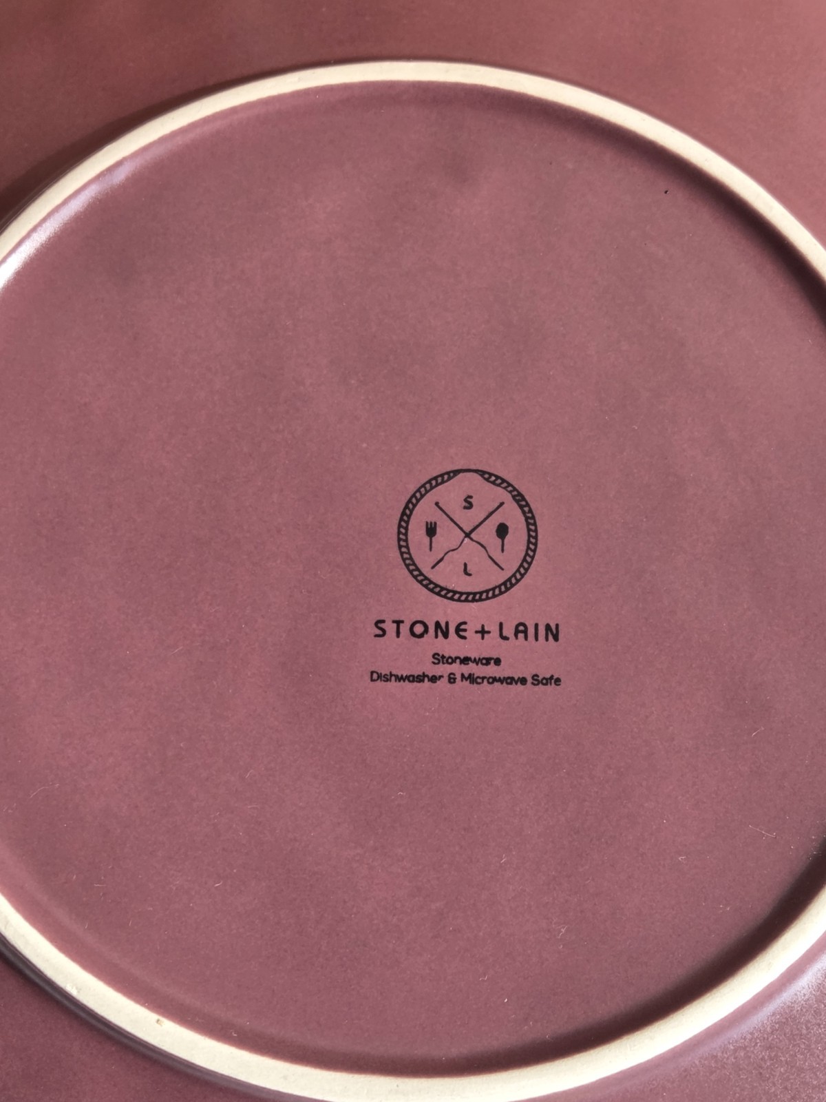 Stone + Lain Rustic Stoneware Serafina Wine 11" Dinner Plates Set 2 NEVER USED! gallery