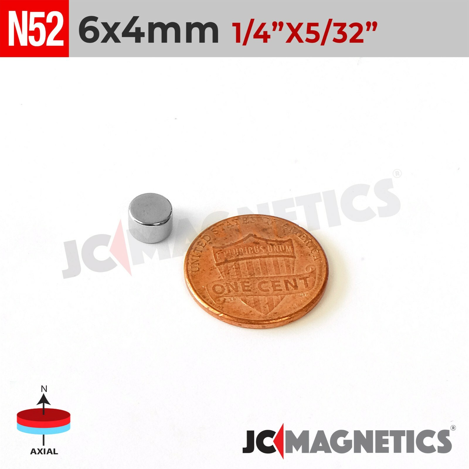 6mm x 4mm N52 Super Strong Round Disc Rare Earth Neodymium Magnets 6x4mm gallery
