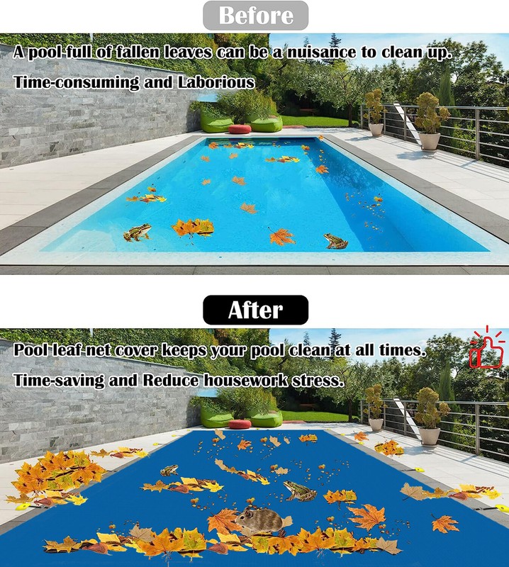 Inground Swimming Pool Cover Rectangle Winter Pool Cover Safety Heavy Duty Blue gallery