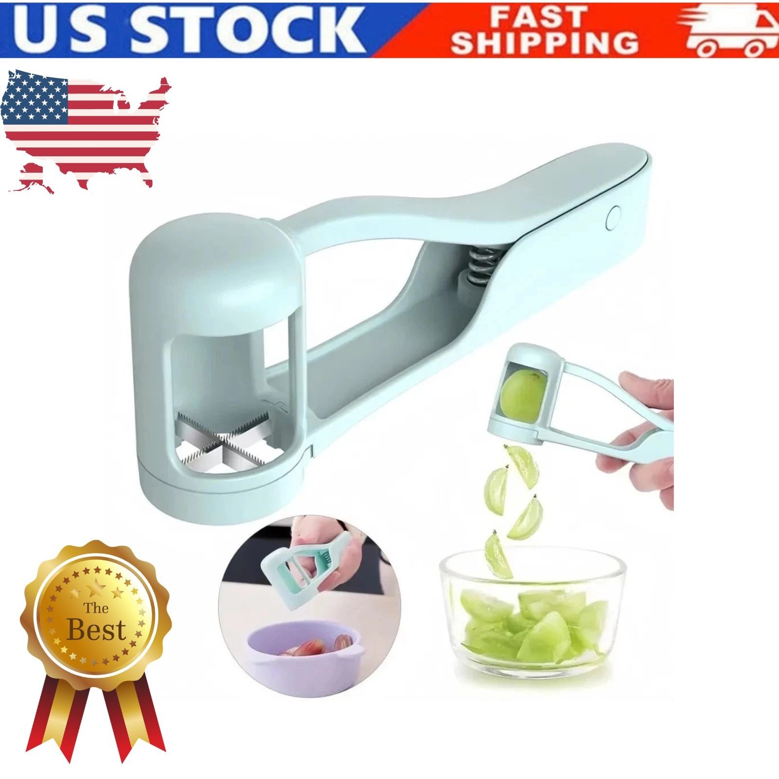 Tomato-Slicer Cutter Grape Tools Cherry Fruit Salad Splitter Artifact for Toddle gallery