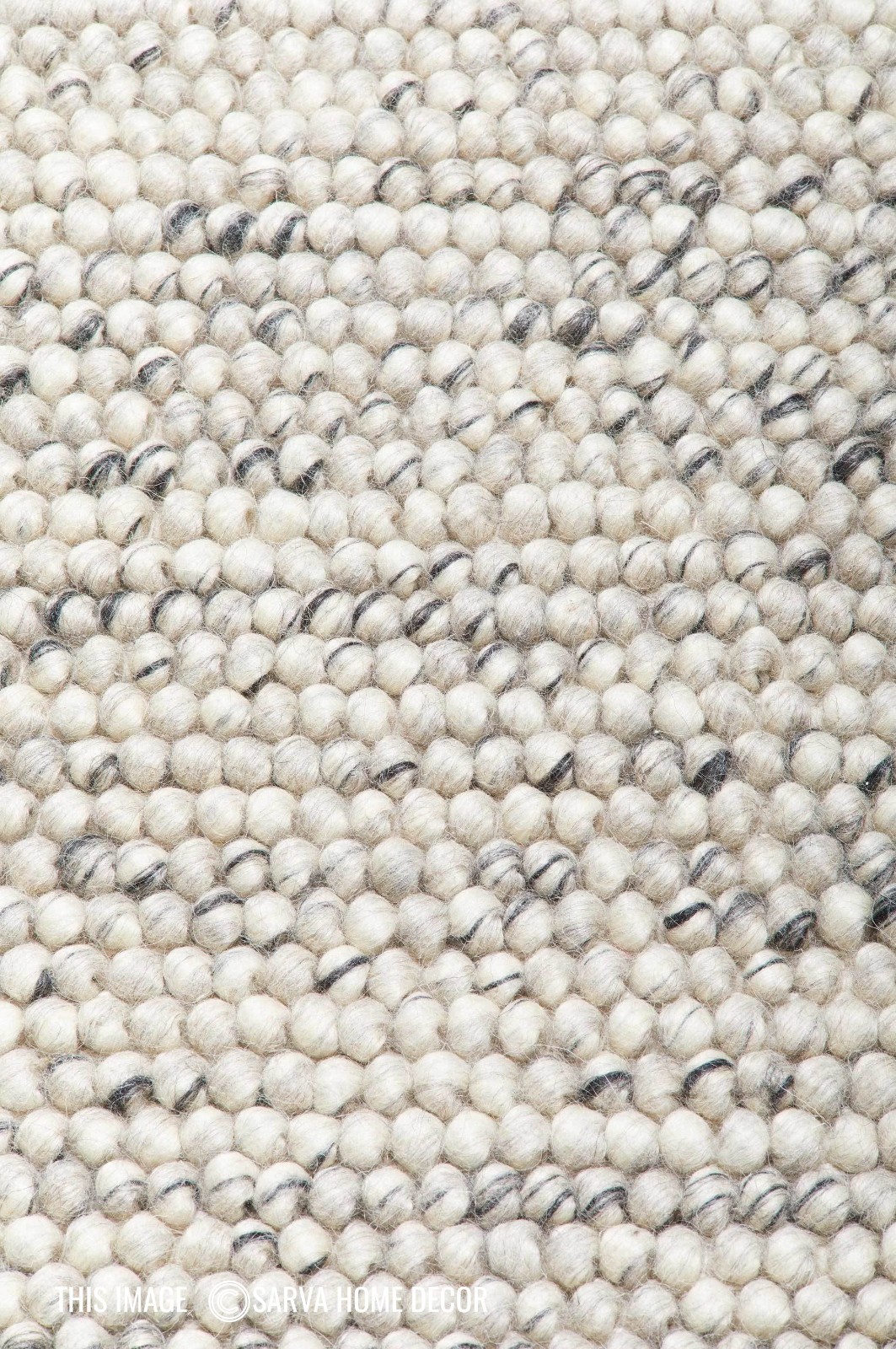 Natural Wool Rug Handwoven Chunky wool Loop Farmhouse decor Modern Area Carpet gallery