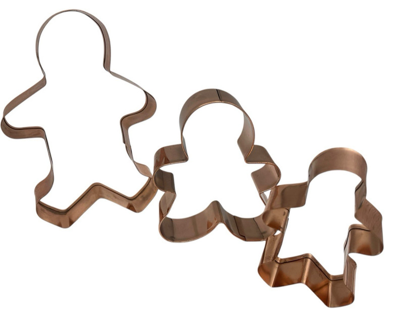 7 Gingerbread Cookie Cutters Stainless Steel Copper Plastic Variety Holiday gallery