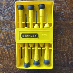 Stanley Precision Screwdriver Set 66-052 Flat 1.4mm 2mm 2.4mm 3mm Phillips #0 #1