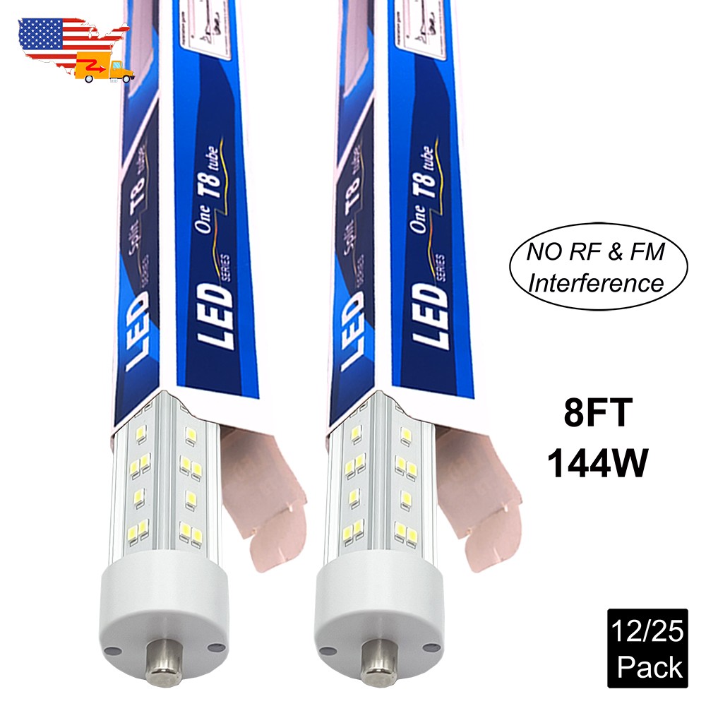 T8 8FT LED Tube Light Bulbs FA8 Single Pin 144W 8Foot Led Shop Lights 6500K Led gallery