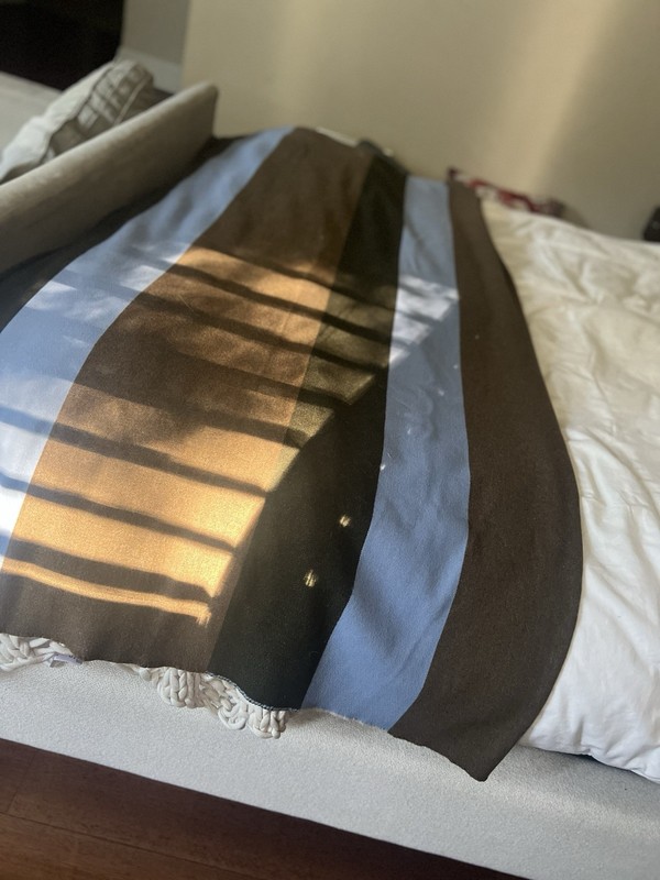 Pendleton Wool Blanket Ralph Striped Brown Black Blue Made in USA Throw Bedding gallery