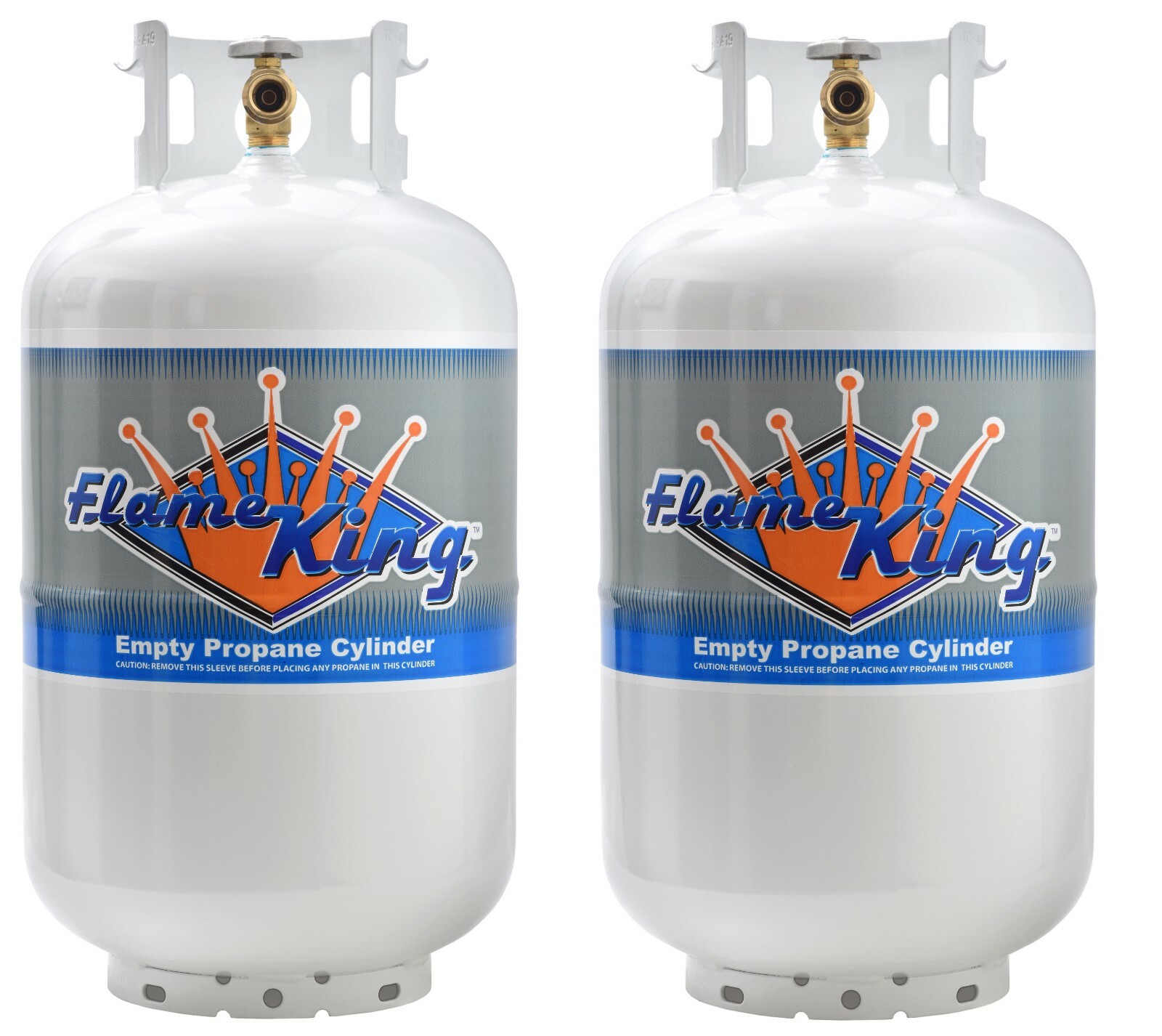 Twin Pack 30 Lb. Vertical Propane Cylinder Refillable Steel tank with OPD Valve gallery