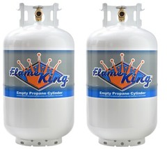Twin Pack 30 Lb. Vertical Propane Cylinder Refillable Steel tank with OPD Valve