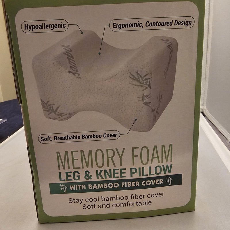 Fine Life Memory Foam Leg & Knee Pillow w/Bamboo Fiber Cover, Brand New, NIB gallery