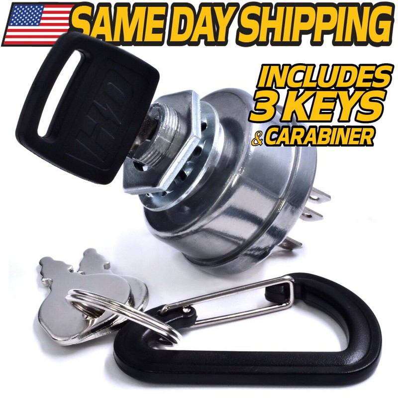 Starter Ignition Switch fits Scag 48798 w/ 3 Keys & FREE Carabiner & Key UPGRADE gallery