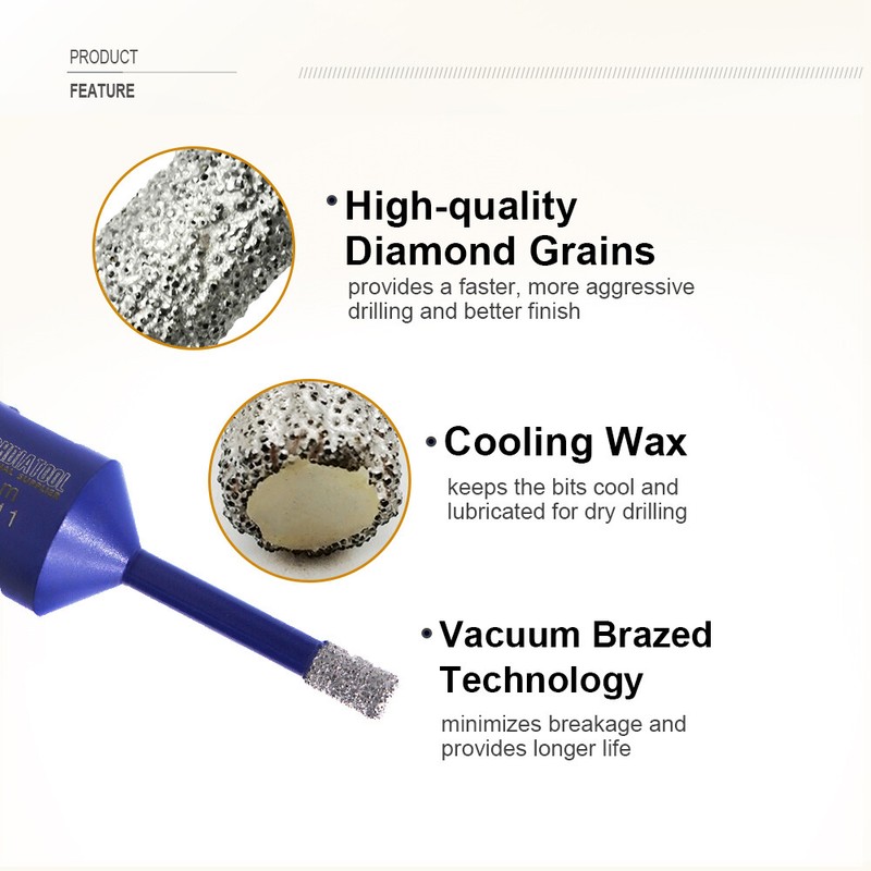 5/8 Diamond Drill Core Bit Beveling Porcelain Tile Marble Grinder Hole Saw 10pcs gallery