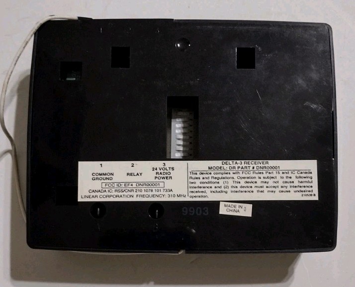 Linear 1 Channel Receiver 310 MHz DR3A DNR00001 Delta-3 NEW gallery