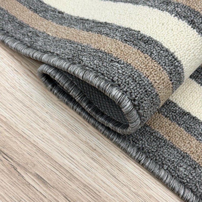 Custom Size Washable Non Slip Bordered Design Grey Runner Rug 26"/30"/36" Width gallery